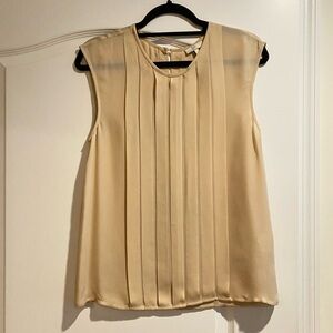 Joie Light Peach Color Silk Sleeveless Top.